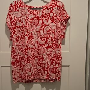 Loft Floral Red Women's Top